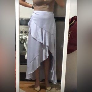 Periwinkle midi skirt